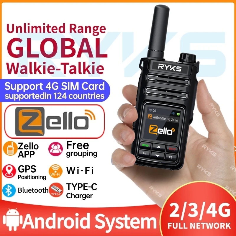 Zello Long Range Communication Radio 1000km Wireless Devices 4G Portable Two-way radioTransceiver Walkie Talkie