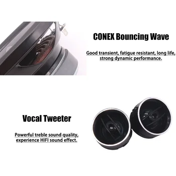 6.5 इंच कार स्पीकर का सेट 4 ओम आरएमएस 50W फ्रंट डोर कार ऑडियो HIFI फुल रेंज स्टीरियो म्यूजिक स्पीकर ट्वीटर वूफर कार स्पीकर 10 best sales 6.5 स्पीकर - №8