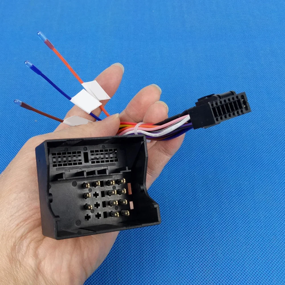 16 Pin For Android Radio Power Cable Adapter Harness for Ford Focus MK2 Car Audio Installation Black ABS Material