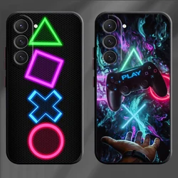 P-PlayStation Game For Samsung S23 S22 S21 S20 FE S10 S9 Note 20 10 Ultra Lite Pro Plus Frosted Translucent Phone Case