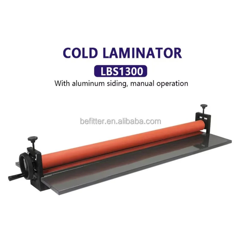 LBS1300 BFT Manual Desktop Cold Roll Laminator 1300mm Width 10mm Thickness A3/A4/A5/A6 Paper Size Office Equipment