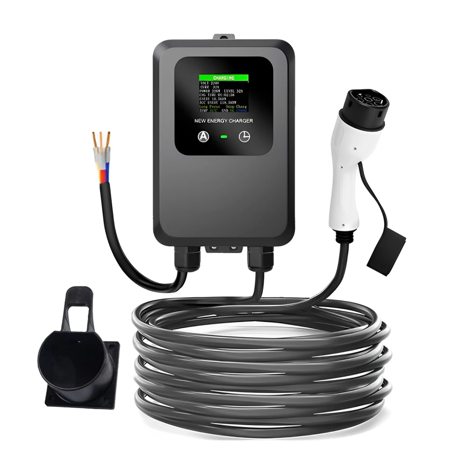 

New Energy Electric Vehicle Charging Station 10M 7KW 32A With CEE 3PIN Socket Home Wall Mounted AC EU Standard Charging Post