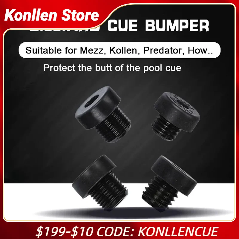 

Billiard Cue Bottom Cover Block Butt with Billiard Cue Rubber Plug Pool Cue Bottom Bumper Protector For MEZZ/Universal/HOW/PERI