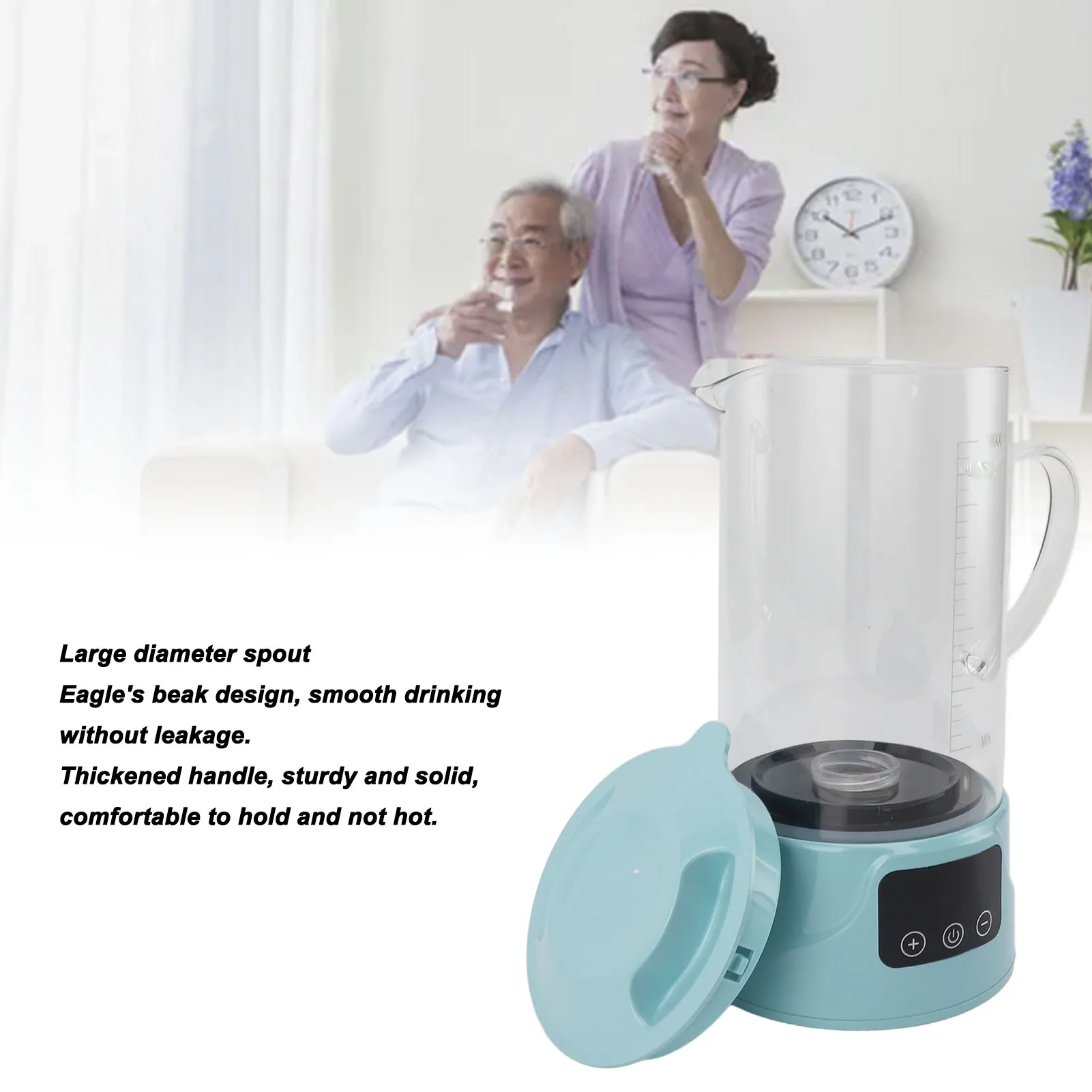 

Hydrogen Water Pitcher 5V 1000‑1500ppb 1.5L USB Rechargeable Hydrogen Rich Water Generator Machine for Improving Water Quality