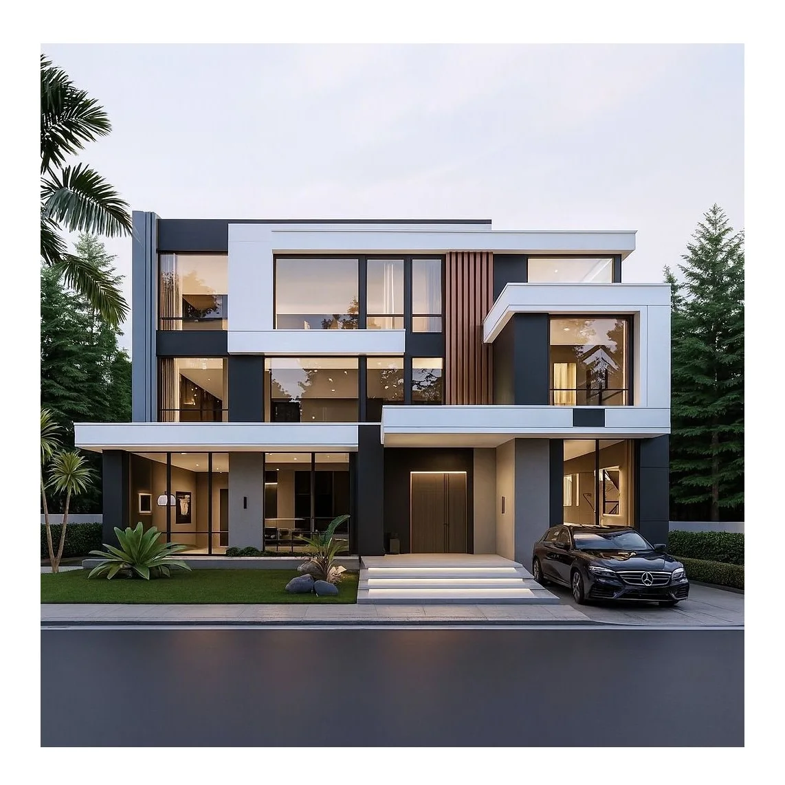 Customized Modern Design 3 Storey 3 4 5 Bedrooms Easy Assemble Modular Light Steel Prefabricated Villa