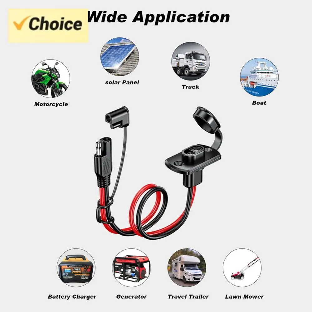 

12AWG 30CM SAE Quick Connector Harness Waterproof SAE Extension Cord Female Power Wire Connector Harness for Solar Panel Charger
