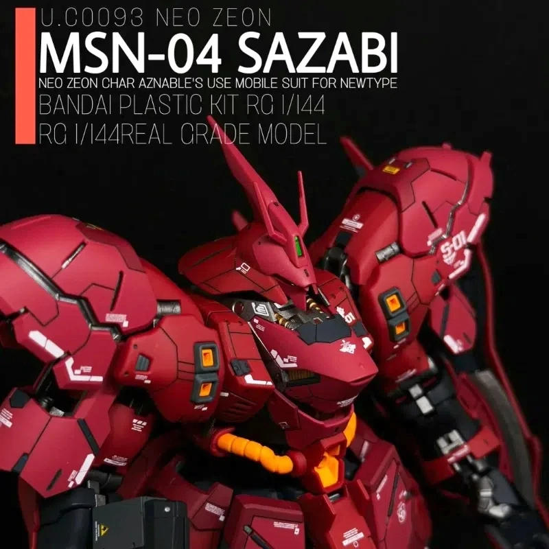 RG 1/144 MSN-04 SAZABI الجمعية أطقم منمذجة عمل أرقام Gk لعبة Freebie الشارات المائية أنيمي الميكانيكية حلية الصبي تحصيل هدية