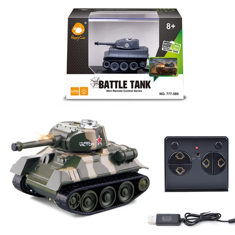 Simulated Appearance Mini RC Tank 2.4G Wireless Control 30m Children's Remote Control Car Crawler Tank Toy Boys Birthday Gifts