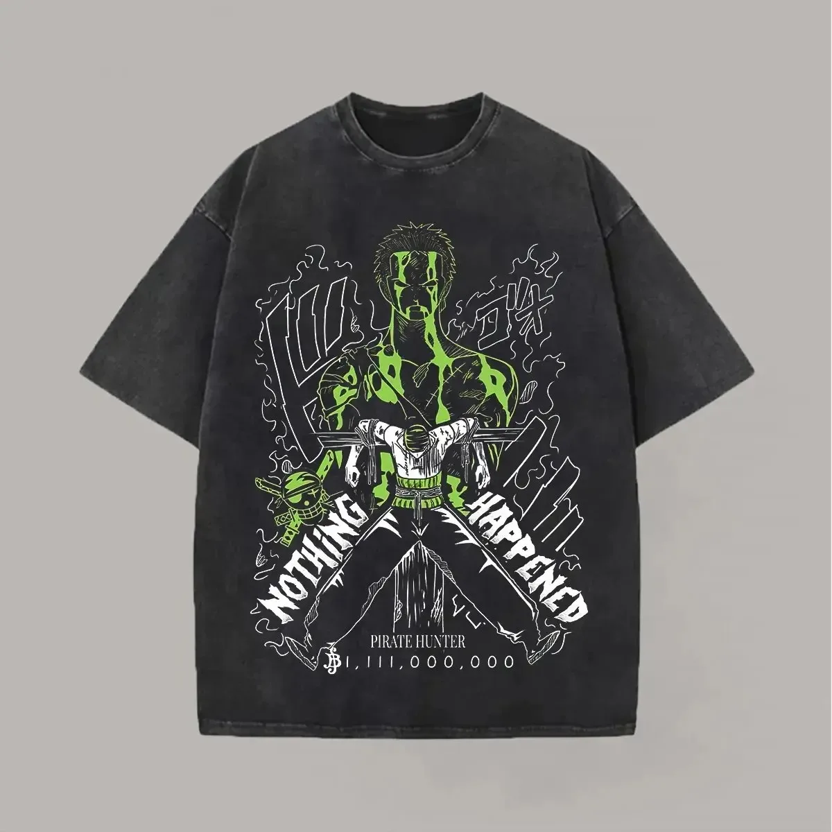 

Винтажная футболка с графическим принтом для мужчин и женщин, летняя, с коротким рукавом, эффект потертости, Y2K, аниме-принт, хлопок, уличный стиль, повседневные топы