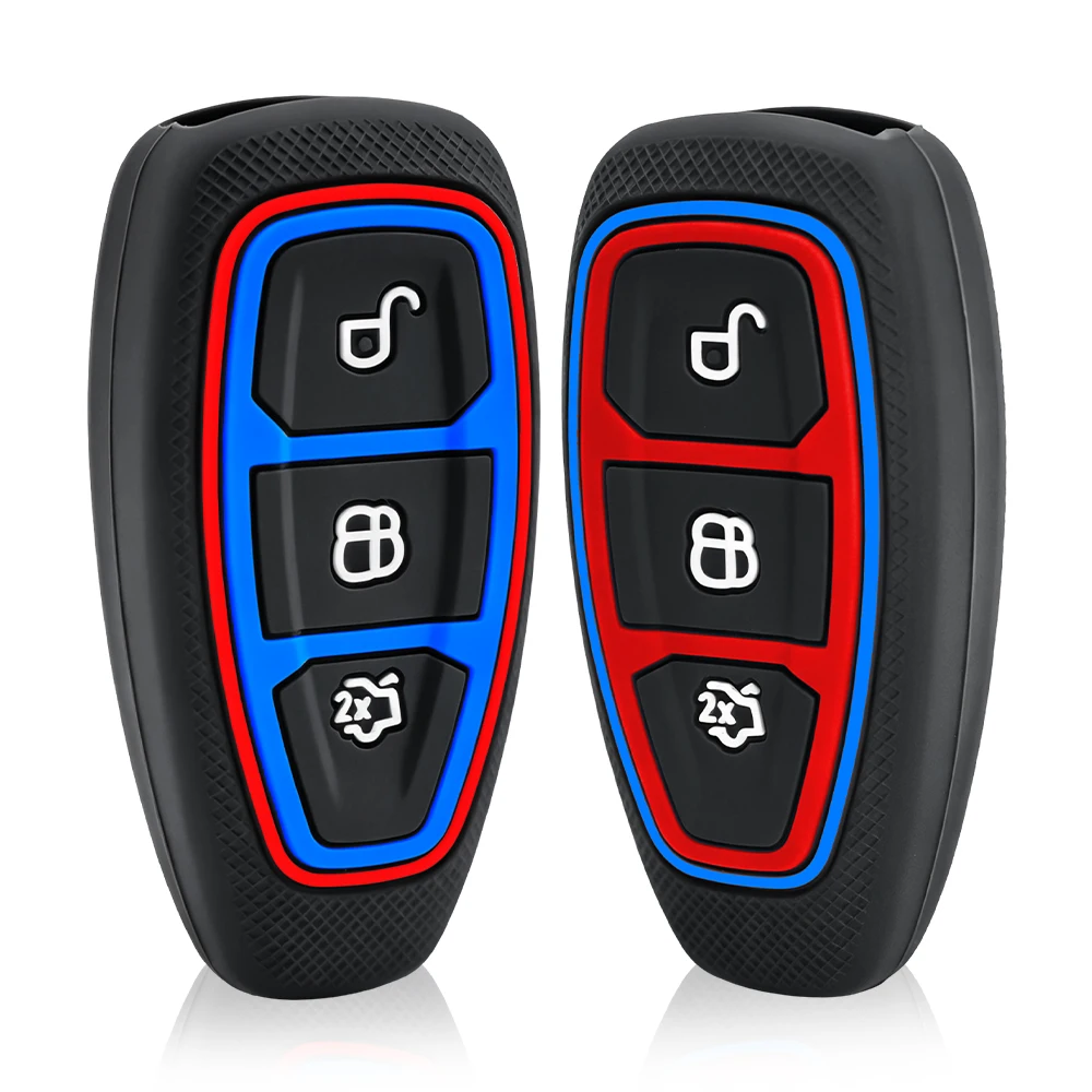 New Car Remote Key Case for Ford ST Line Fiesta Focus Mondeo Ecosport Kuga Puma Edge Escape Silicone Car Key Fob Accessories