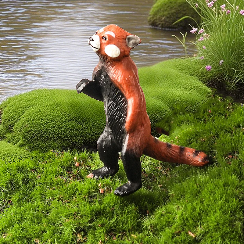 Oenux Simulation Wilde Figuren Weniger Panda Waschbär Lemur Modell Action-figuren Wald Tiere Hause Bildung Kinder Spielzeug Geschenk – Detail 12