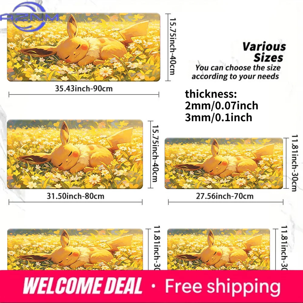 

Sleeping Eevee in Sunflower Field TCG Playmat Non-Slip Gaming Mouse Pad