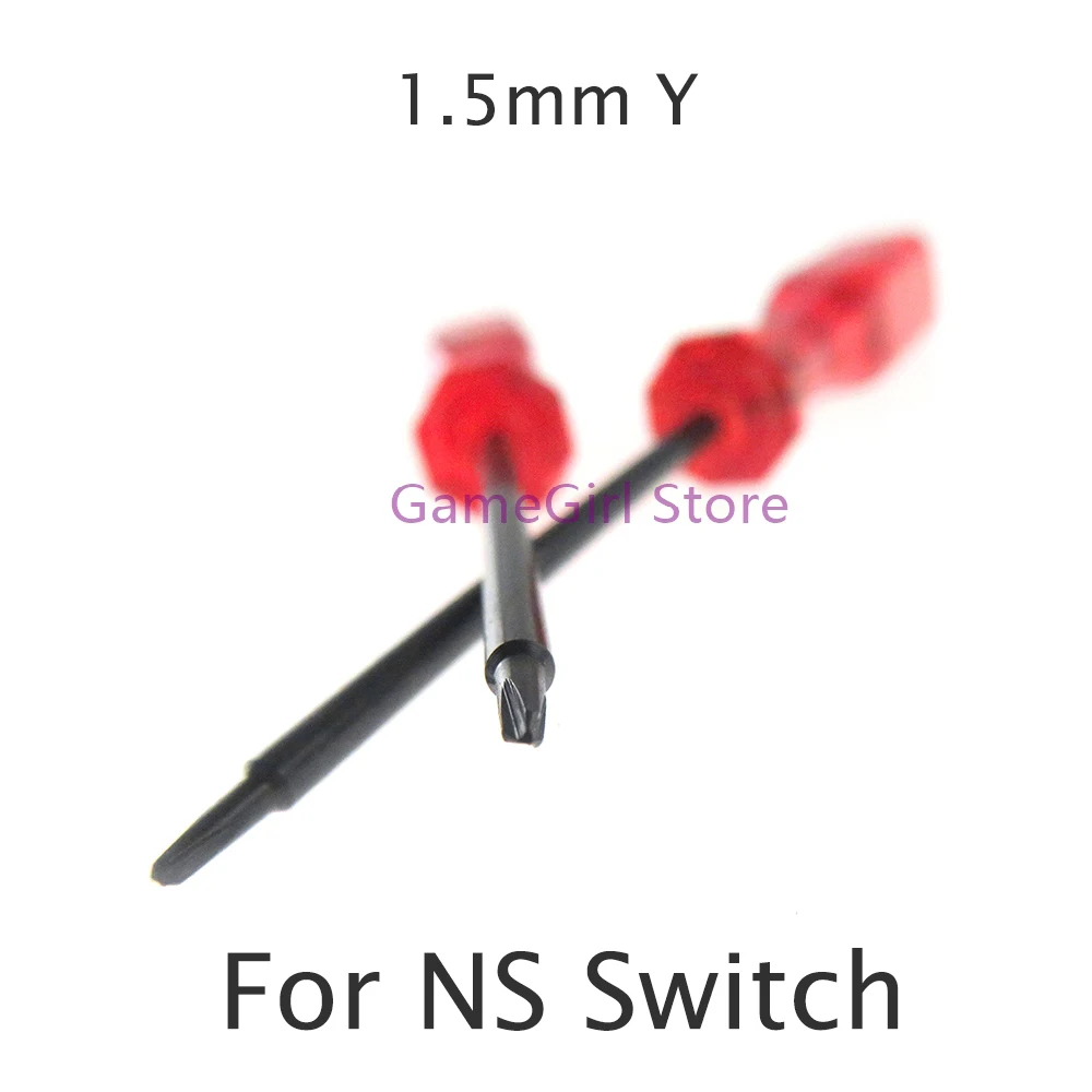 2pcs For NS Switch Joy-Con PSP GBA DS 3DS XL Disassembly  Repair Tool 1.5MM Y Type Red Screwdriver