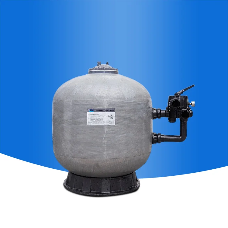 Factory Supply Pikes Swim Pool Sand Filter Fiberglass Side Mounted Sand Filter Pump for Water Treatment Filtration