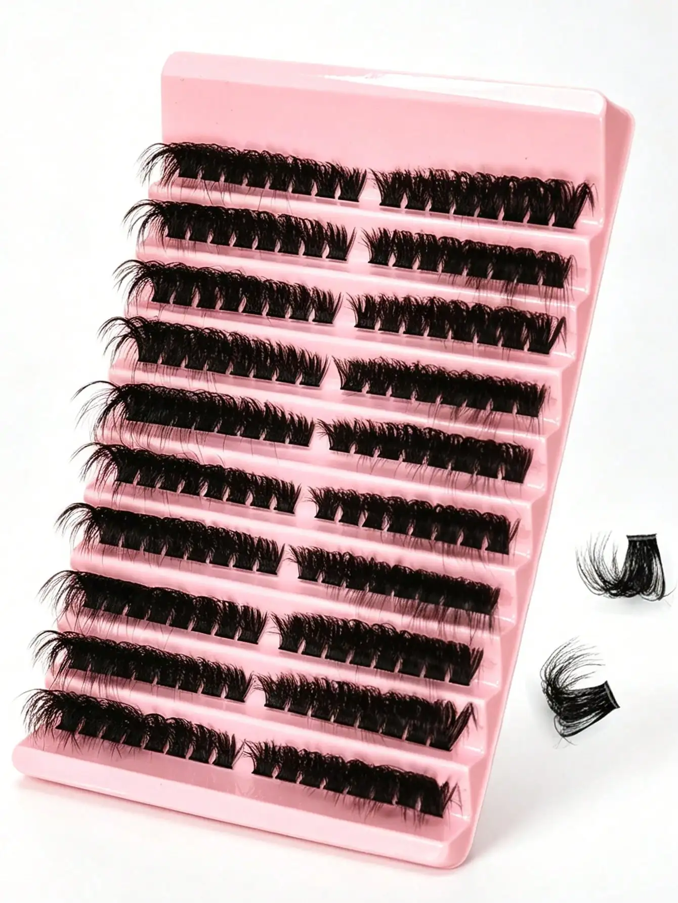 Flauschige Cluster-Wimpern 10 Reihen D-Curl DIY Wimpernverlängerungen Weiche Wiederverwendbare Einzelwimpern für Tägliches Party-Make-up – Detail 3