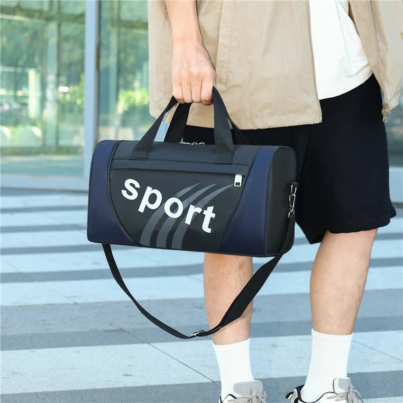 ユニセックスジムバッグアウトドアクロスボディショルダーバックパックキャリーオントラベルバッグパーソナライズされたダッフル一晩旅行ヨガスポーツバッグ