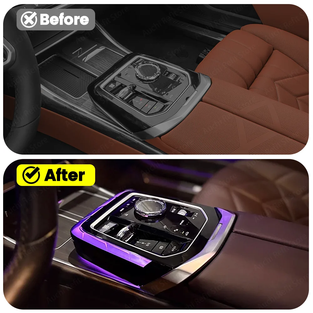 Auchi Original LED 11 color ambient light For BMW New 7 Series I7 G70 2023-2026 Car Central control crystal style saddle light