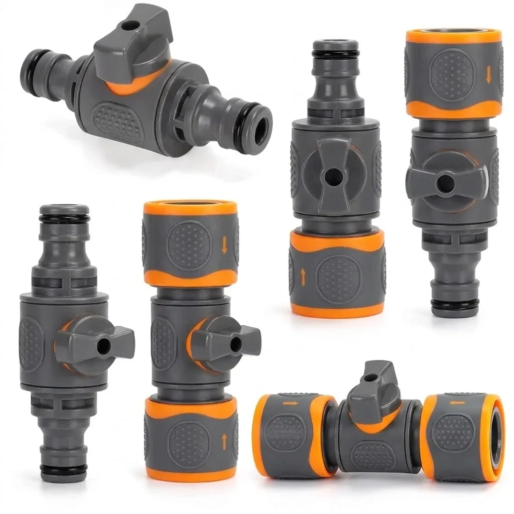 Garden Irrigation Tubing 16mm Ball Valve Hose Adapter Quick Connect Repair Stop Water Connector Coupling Joint Extender Parts