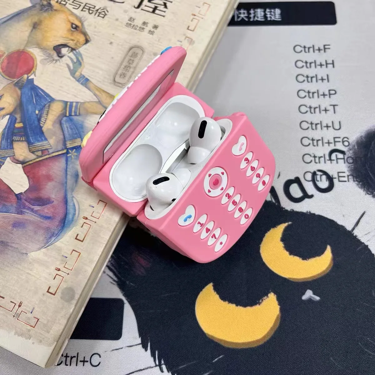 Sanrio Hello Kitty Headphone Cover Cartoon Anime Anti-drop Make-up mirror Suitable for Airpods 1, 2, 3, Pro 2, Pro2 Holiday Gift