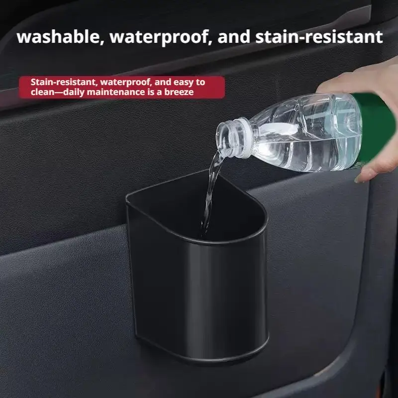 Universal Clip On Car Storage Bucket Car Door Cup Holder Box Multifunctional Hanging Organizer Bin Seat Back Water Cup Box