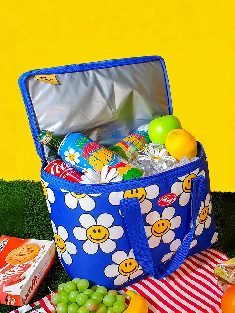 Glasslo & Wigglewiggle Collaborative Outdoor Draagbare Lunchtas Geïsoleerde Koelreistas Fly Storage Organizer