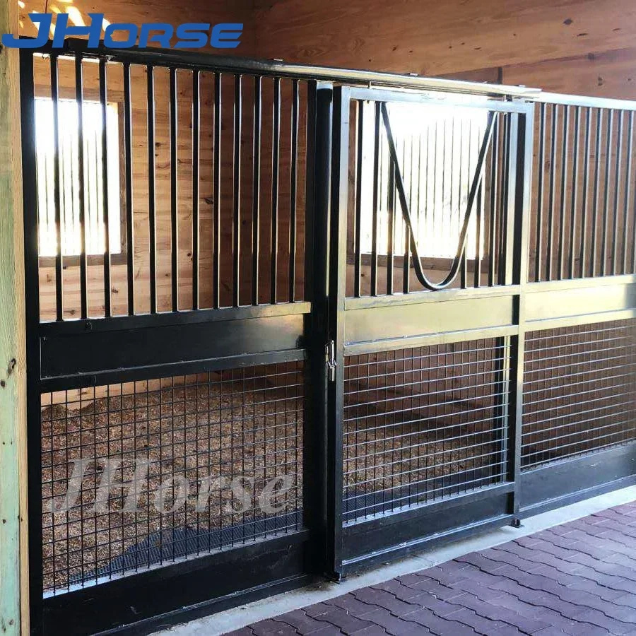 Beautiful Modern Design Timber Durable Horse Stall Stable With Swivel Feeders Customized Size