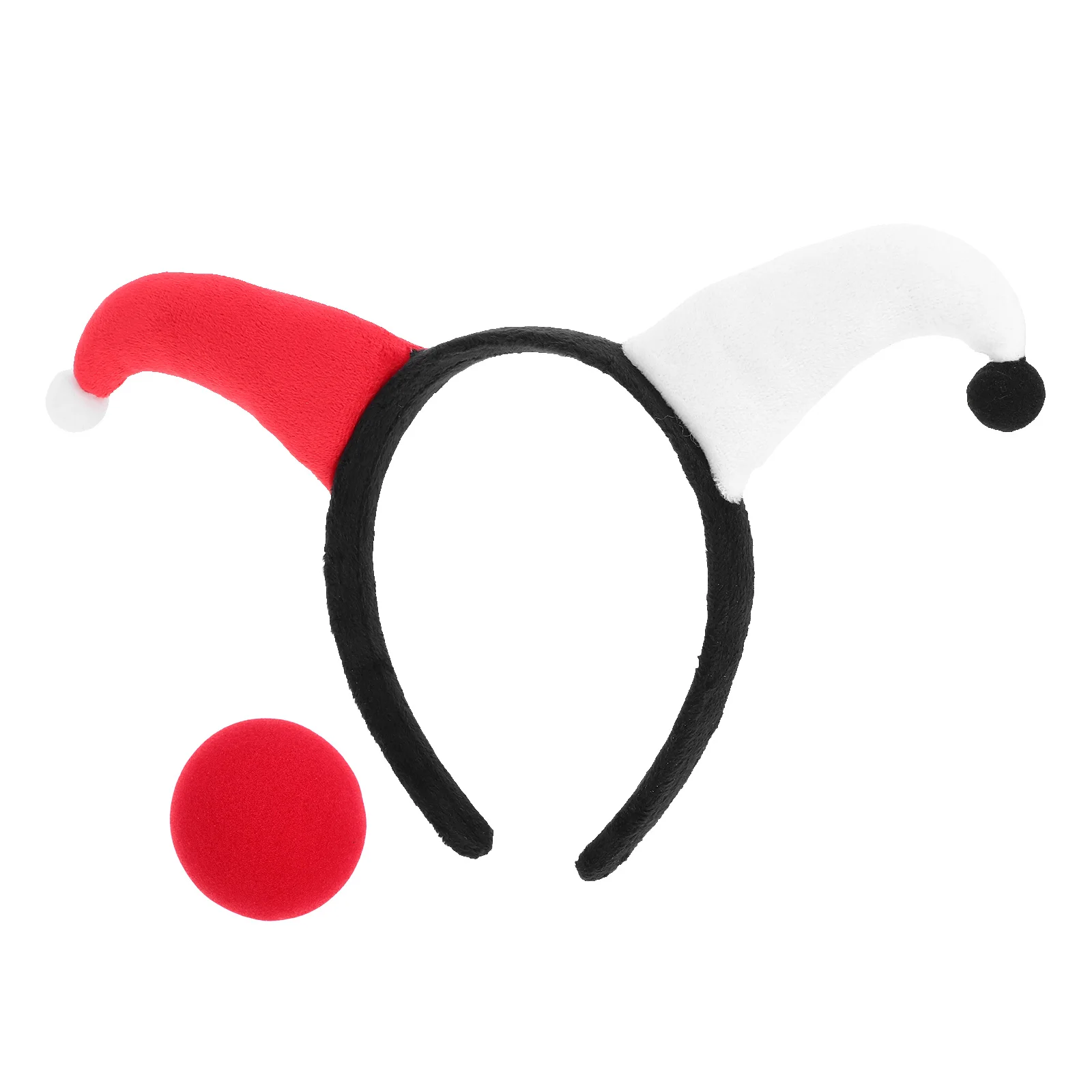 

2pcs Halloween Headdress Clown Costume Accessories Women Headgear Mini Headpiece Carnival Hats Black White Red Reusable