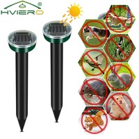 Solar Ultrasonic Electronic Mouse Repeller Snake Repeller Insect Repeller High Power Vibration Built Battery IP64 Sun Charging