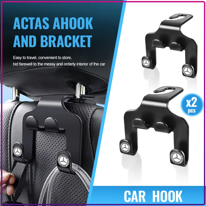 Car Seat Headrest Hook multifunctional Storage Mobile Phone Holder Stickers For Mercedes Benz A300 A200 CLK CLA A180 E220 A300