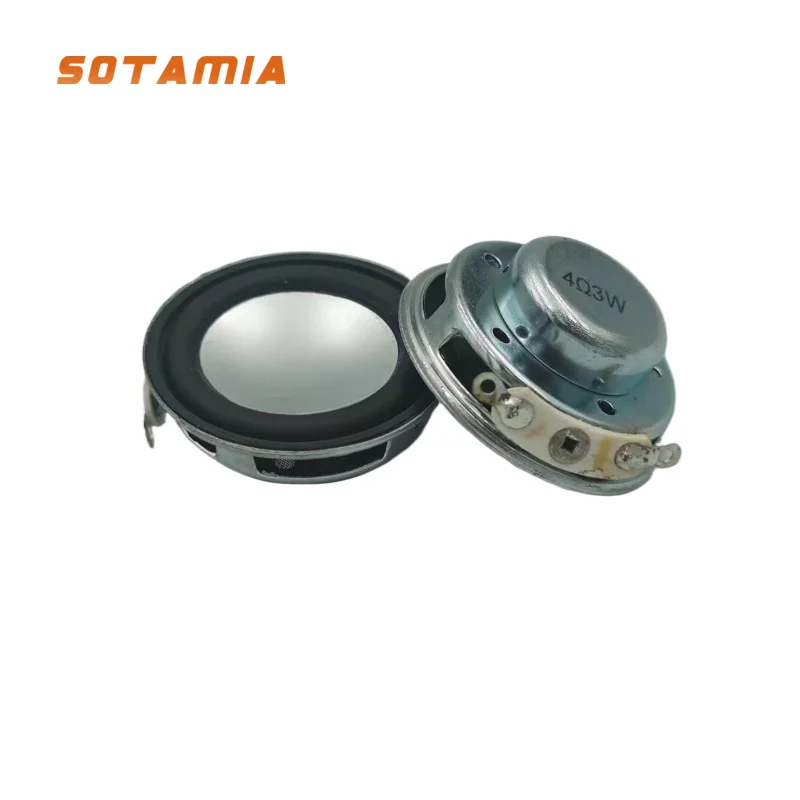 SOTAMIA 2Pcs 32mm Mini Portable Audio Speakers 4 Ohm 3W Mid-bass Home Sound Music HIFI Loudspeaker DIY Smart Speakers