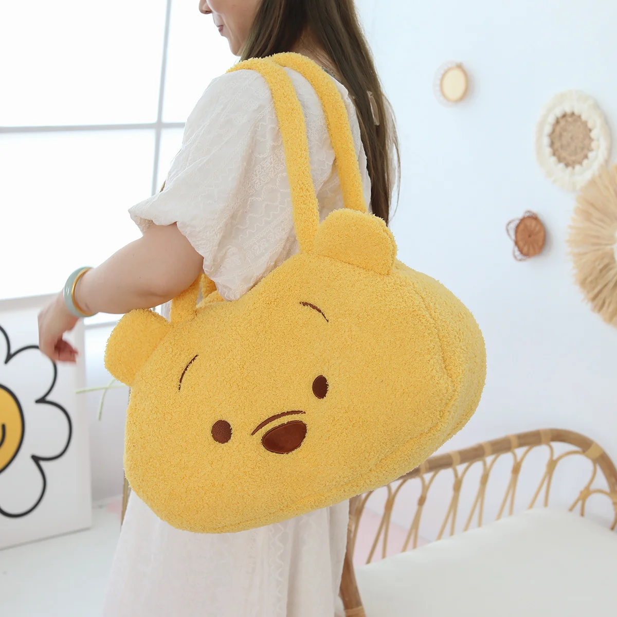 Bonito anime kuromi minha melodia cinnamoroll bolsa de ombro estilo japonês saco de pelúcia lucifer gato winnie o pooh bolsa para a menina