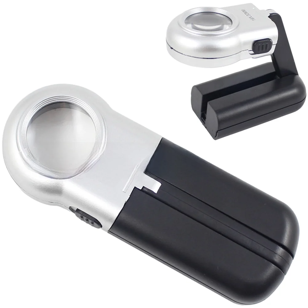 For Jewelry Inspection 16X Magnifier Foldable Magnifier 16X Magnification Foldable Design Built-in LED Light For Watches