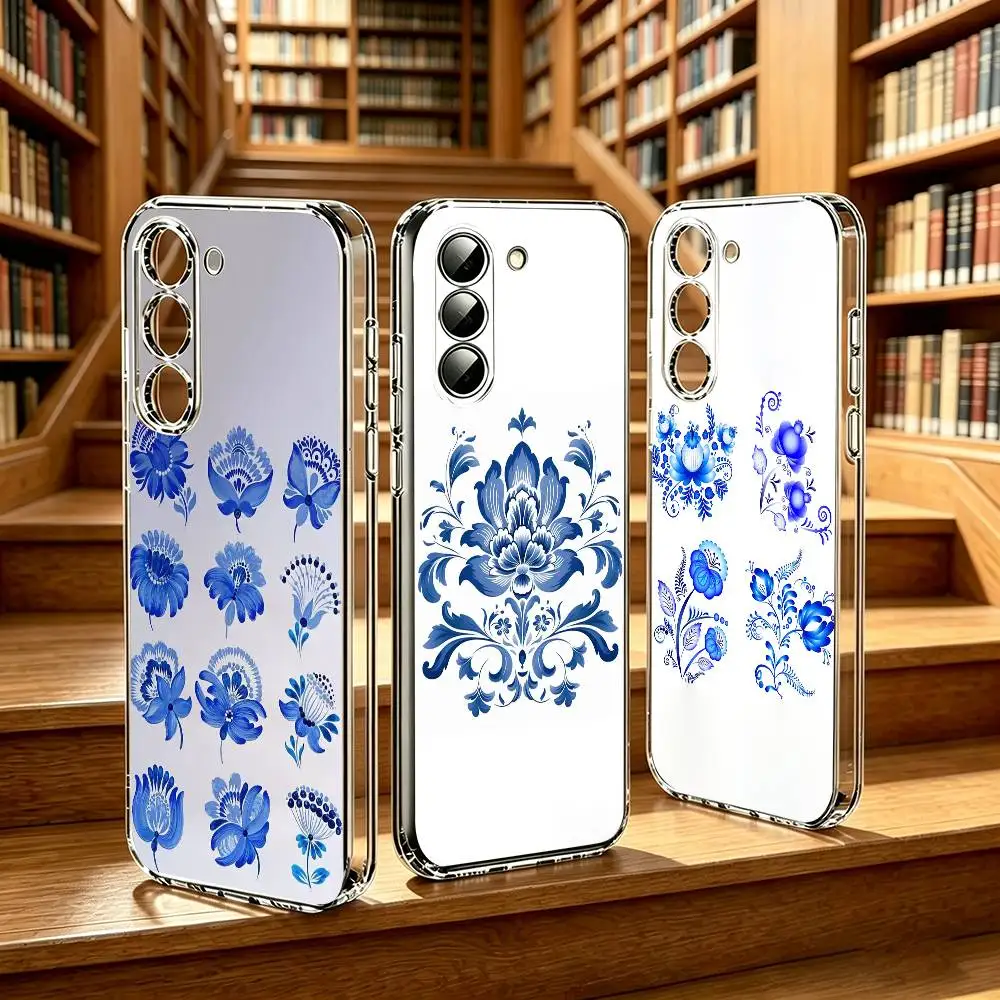 

v-Vintage Ornament Pattern Phone Case for Samsung Galaxy A55 A06 A16 A26 A36 A56 A25 A35 A15 A54 A34Transparent Back Cover