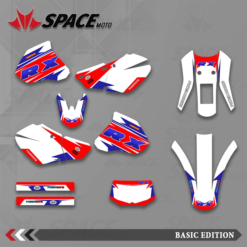 

SPACE для Honda 96-04XR250 мотоциклетная графика фоновые наклейки набор наклеек номер имя на заказ