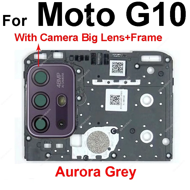 Rear Back Camera Lens Glass with Frame For Motorola MOTO G10 G20 G30 G60 G60S G100 Antenna Motherboard Mainboard Cover Parts