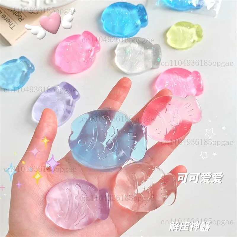 Washable transparent glitter, snapper pinch music decompress ice cubes, sticky music decompress and vent creative small toys