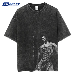 Harajuku Streetwear Men Oversize T-Shirt Japanese Anime Graphic Vintage Tshirt Summer Short Sleeve Cotton Loose Tops Tees