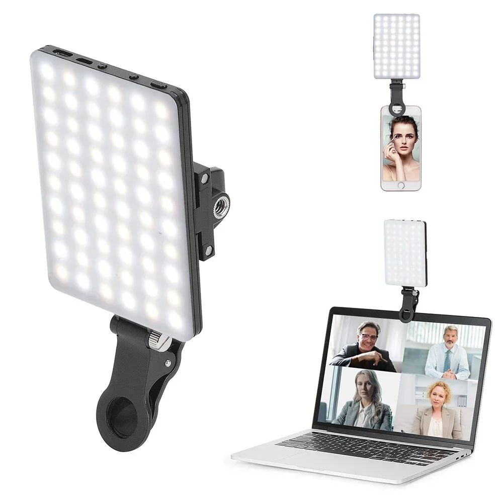 

LED Fill Light Mobile Phone Live Broadcast Selfie Video Conference LED Photography Lighting Kit Portable USB Charging Fill Lamp