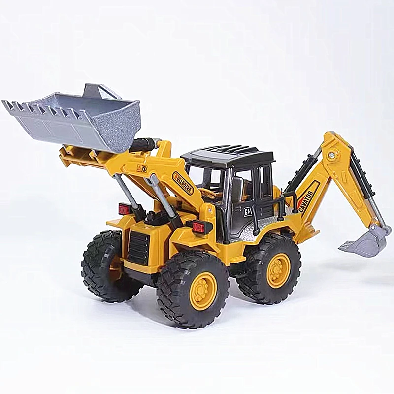 エンジニアリング車両のおもちゃ合金 + プラスチックトラクター掘削機ブルドーザークレーントラックモデルダイキャスト子供コレクションギフト