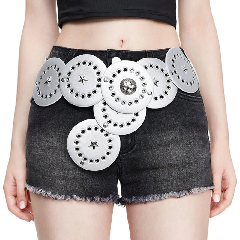 

Punk Waist Belts Unique Grommet Waist Belt Novelty Grunge Body Jewelry Dropship