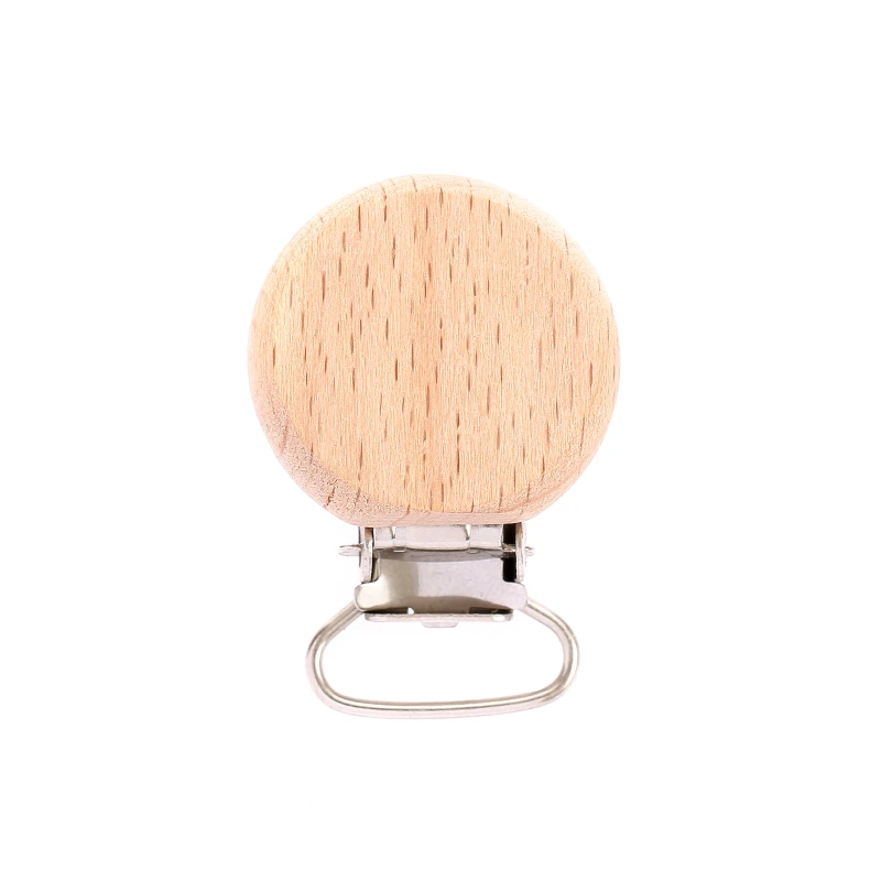 10 Stück Holz Baby Schnuller Halter Metall Clip Buche Baby Schnuller Clips Kette Zubehör Holz Beißring Spielzeug bpa kostenlos