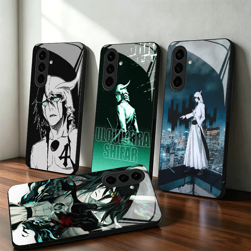Bleach Ulquiorra Cifer 4 Glass Phone Case for Samsung A17 A16 A15 A14 A13 A57 A56 A55 A54 A53 A37 A36 A35 A34 A33 A27 A26 A25 A2