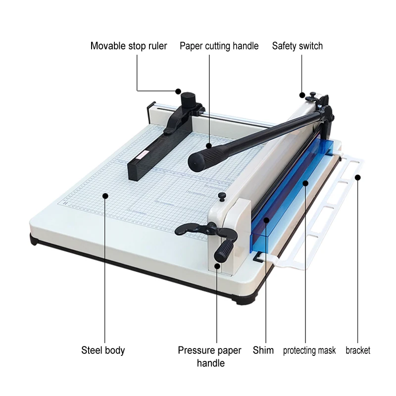 858 A3 ギロチン式紙断裁機 トリマー 重量級 手動ペーパーカッター 紙断裁機 A3 A4対応
