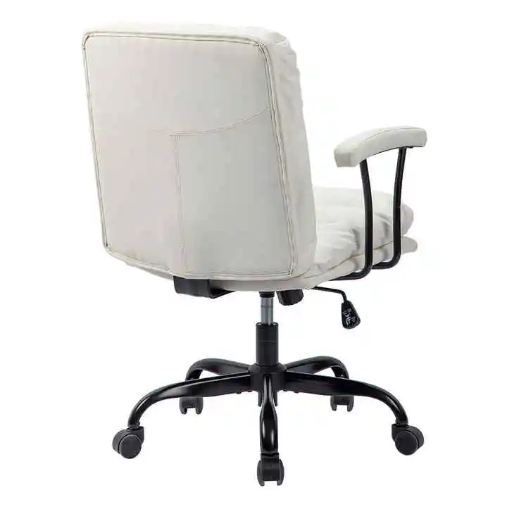 design white metal base boss tilting reclining swivel chair executive leather ergonomic office chair with footrest and headrest