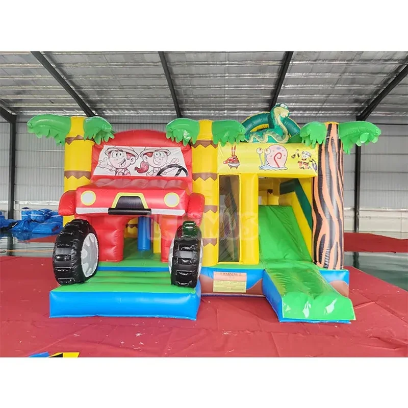 Inflatable Castle Safari Bounce House Combo Gonfiabili Inflable Infantiles Maison Gonflable Jumping Bouncy Castle Slide for Kids