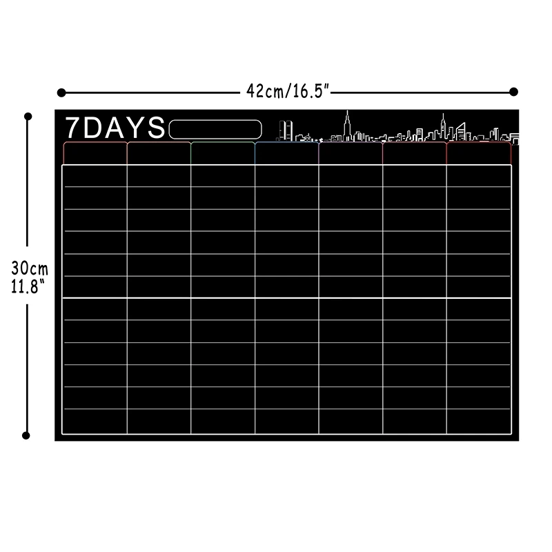 2x a3 magnético seco apagar whiteboard folha cozinha geladeira semanal branco placa calendário útil menu planejamento mercearia