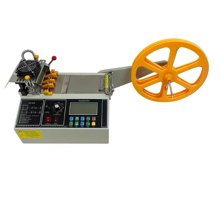 Non-woven cloth ear tape webbing safety goggles elastic belt cutting 988T automatic hot and cold Cloth belt cutting machine