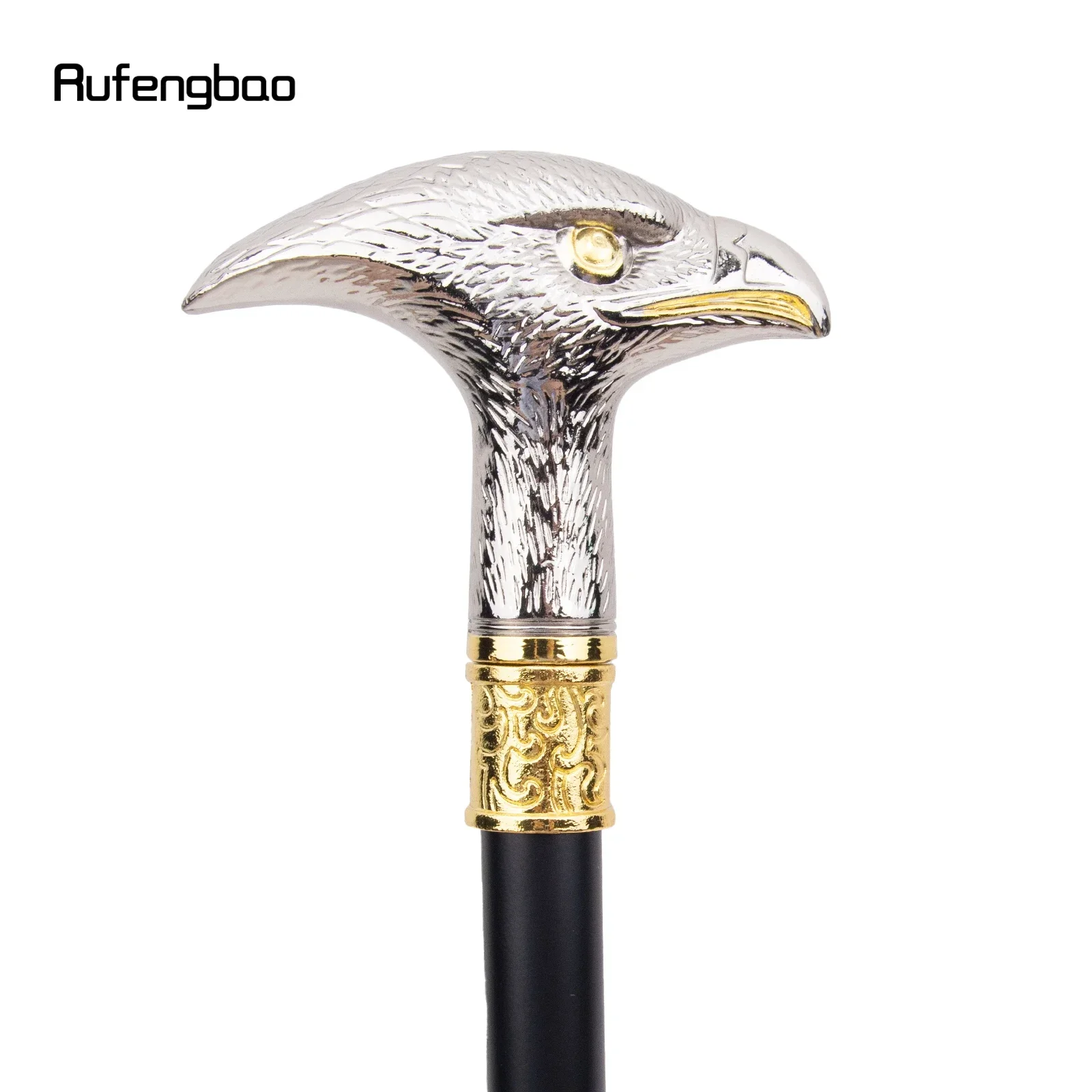 Golden White Eagle Head Fashion Walking Stick Decorative Stick Cospaly Vintage Decorative Stick For Cosplay, Steampunk & Everyda