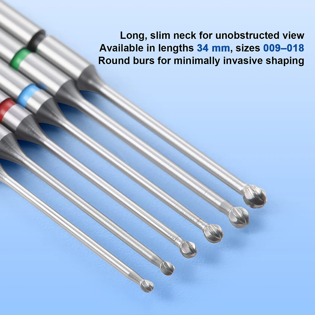 6 Stück/Box Zahnärztliche Bohrer mit Langem Schaft für Mikroskop-Endo-Rundbohrer RA1-6 34mm Edelstahl für Langsamlaufende Handstücke Zahnmedizinische Instrumente – Detail 6