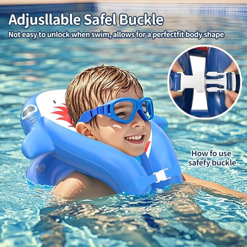 Baby Swimming Trainer S-Shaped Underarm Pool Floating Ring Safety Buckle Children's Chest Floating Ring Water Toy